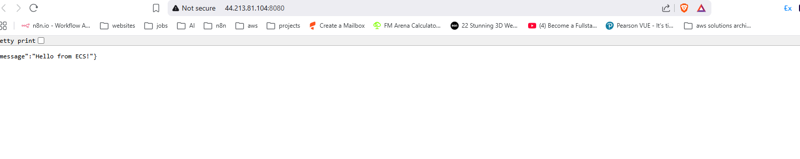 Resulting ECS Output